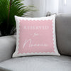 Personalised Pink Reserved For Filled Cushion