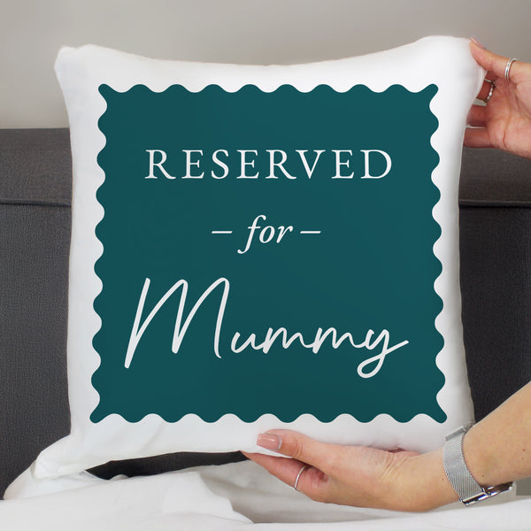 Personalised Navy Reserved For Filled Cushion