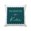 Personalised Navy Reserved For Filled Cushion