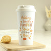 Personalised Halloween Pumpkin Spice Travel Mug