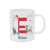 Personalised Initial Reindeer Christmas Plastic Mug