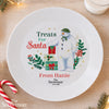 Personalised The Snowman Christmas Wishes Treats For Santa Plastic Plate