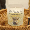 Personalised Highland Cow Frosted Glass Wax Candle