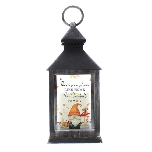 Personalised Autumn Gonk LED Black Lantern