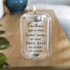 Personalised Loved Ones Memorial Feather Tealight Candle Holder