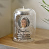 Personalised Photo Upload Memorial Feather Tealight Candle Holder