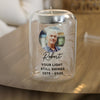 Personalised Photo Upload Memorial Feather Tealight Candle Holder