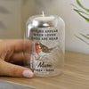 Personalised Robin Memorial Feather Tealight Candle Holder