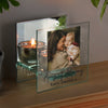 Personalised Photo Upload Mirrored Glass Tealight Candle Holder