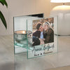 Personalised Photo Upload Mirrored Glass Tealight Candle Holder