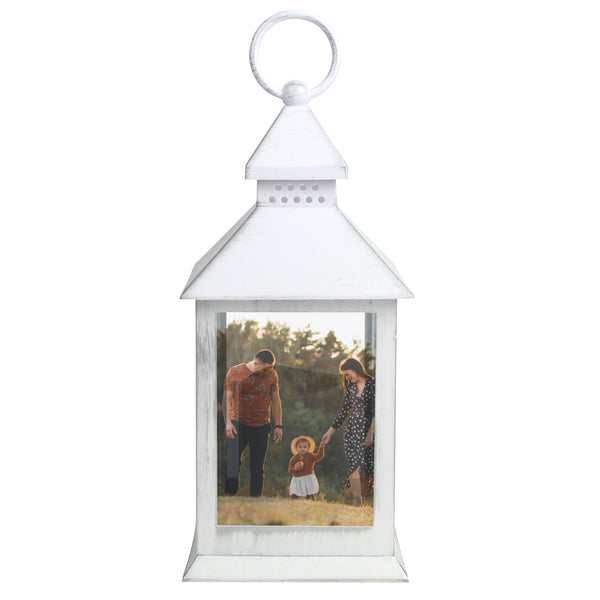Personalised Photo Upload White Lantern