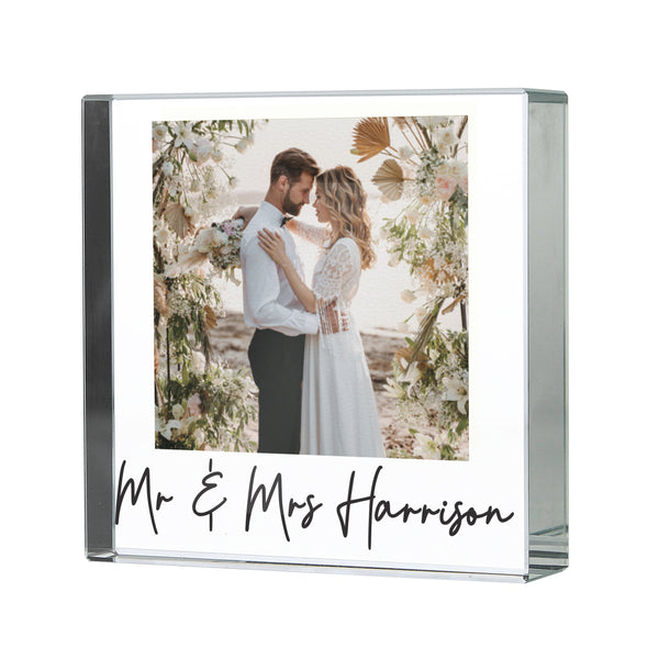 Personalised Photo Upload Small Glass Ornament