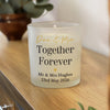Personalised Black & Gold Free Text Frosted Wax Candle