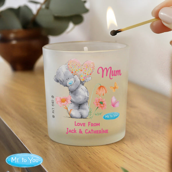 Personalised Me to You Flowery Jar Wax Candle