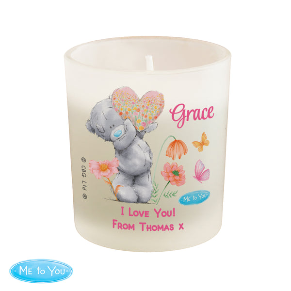Personalised Me to You Flowery Jar Wax Candle