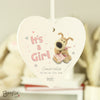 Personalised Boofle It's a Girl Wooden Heart Hanging Decoration