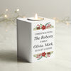 Personalised Christmas Wooden Tea Light Candle Holder
