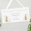 Personalised Spring Bunny Wooden Sign