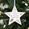 Personalised Robin Memorial Star Hanging Decoration