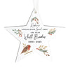 Personalised Robin Memorial Star Hanging Decoration