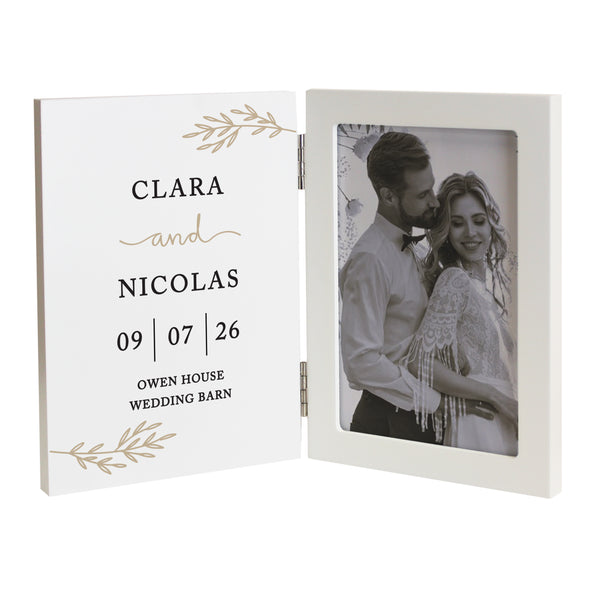 Personalised Anniversary Wooden Hinged 6x4 Photo Frame