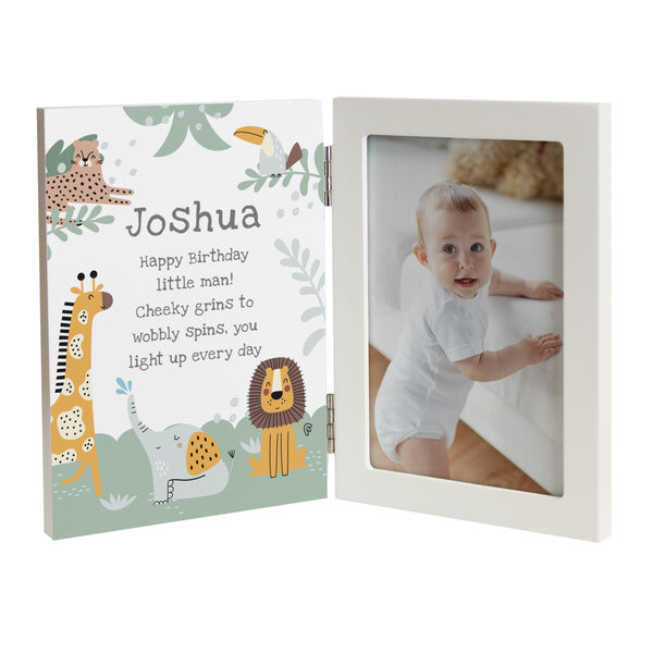 Personalised Animals Wooden Hinged 6x4 Photo Frame