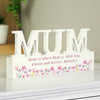 Personalised Floral Wooden Mum Ornament