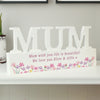 Personalised Floral Wooden Mum Ornament