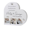 Personalised Multiple Photo Upload Grey Heart Ornament