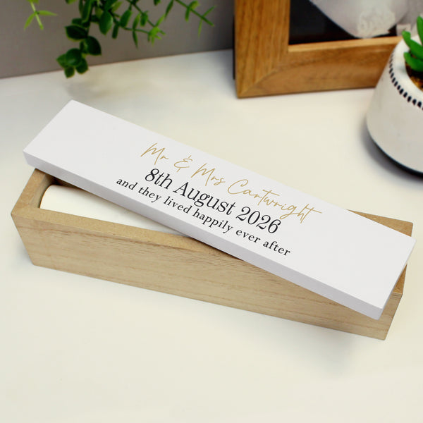 Personalised Black & Gold Free Text Certificate Holder