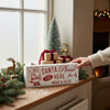 Personalised Santa Stop Here Wooden Mantle Block