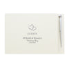 Personalised Hearts Design Hardback Guest Book & Pen