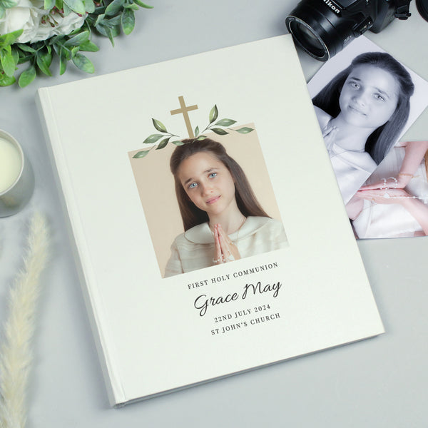 Personalised Christening Photo Upload Traditional Photo Album