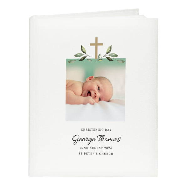 Personalised Christening Photo Upload Traditional Photo Album