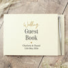 Personalised Black & Gold Free Text Guestbook