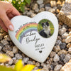Personalised Pet Rainbow Photo Upload Memorial Resin Heart
