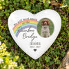Personalised Pet Rainbow Photo Upload Memorial Resin Heart