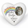 Personalised Pet Rainbow Photo Upload Memorial Resin Heart