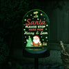 Personalised Santa Stop Here Outdoor Solar Light