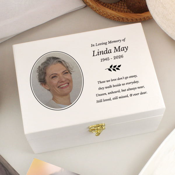 Personalised Photo Upload Memorial Keepsake Box