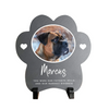 Personalised Paw Shaped Pet Photo Upload Slate Memorial