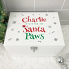 Personalised White Wooden Santa Paws Pet Christmas Eve Box
