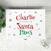 Personalised White Wooden Santa Paws Pet Christmas Eve Box