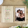 Personalised Wooden Pink Floral Book Photo Frame 7" x 5" Photo