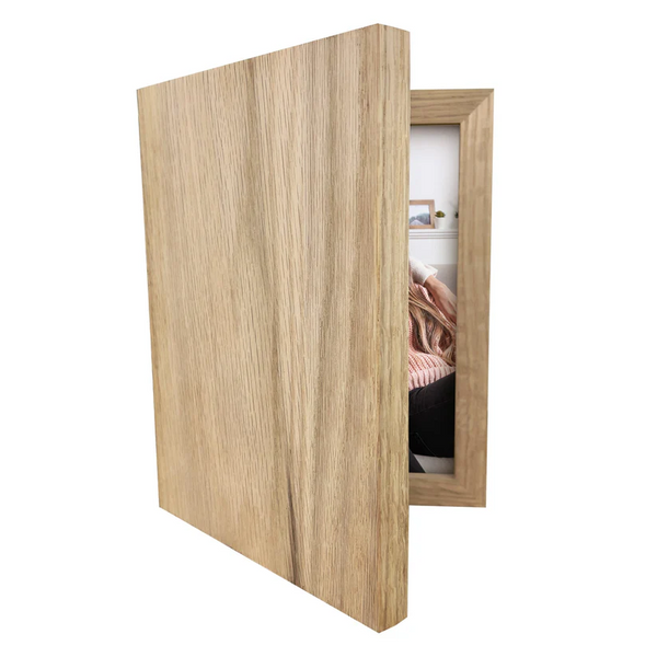 Personalised Wooden Pink Floral Book Photo Frame 7" x 5" Photo