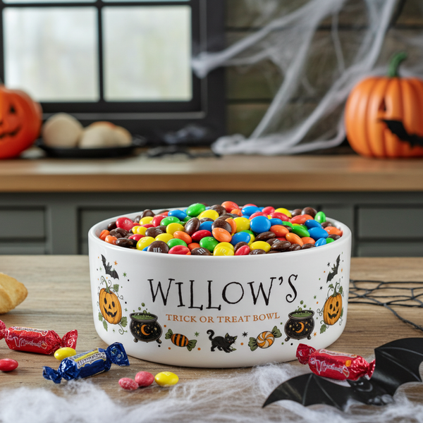 Personalised Halloween Trick or Treat Serving Bowl