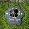 Personalised Paw Shaped Pet Photo Upload Slate Garden Memorial