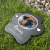 Personalised Paw Shaped Pet Photo Upload Slate Garden Memorial