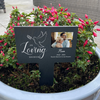Personalised Dove In Loving Memory Photo Upload Slate Garden Sign