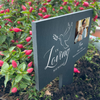 Personalised Dove In Loving Memory Photo Upload Slate Garden Sign